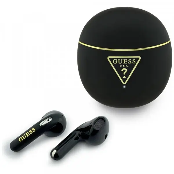 Guess Casti Handsfree, Bluetooth, Guess Script Print, TWS, Negru