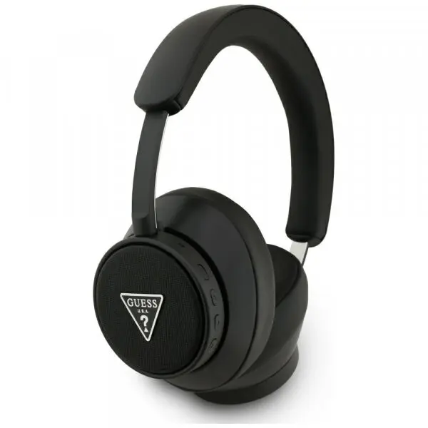 Guess Casti Stereo Wireless Guess Saffiano Triangle Logo, Bluetooth, A2DP, Negru