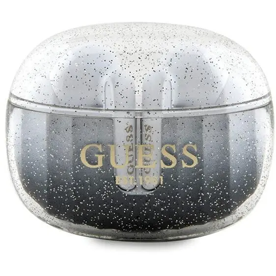 Guess Casti True Wireless Guess Glitter Gradient, Bluetooth, Negru