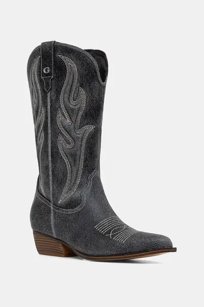 Guess cizme de cowboy pentru femei, din piele LARGEN