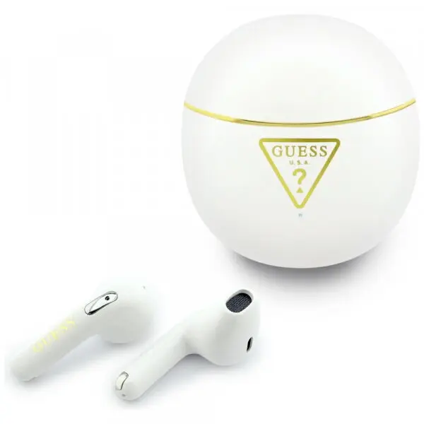 Guess Handsfree Bluetooth Guess Script Print, TWS, Alb
