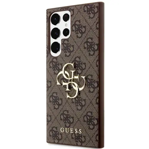 Guess Husa PU 4G Metal Logo Samsung Galaxy S24 Ultra Maro