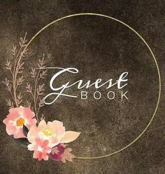 Guest Book: Watercolor Flowers Brown Rustic Hardcover Guestbook Blank No Lines 64 Pages Keepsake Memory Book Sign In Registry for, Hardcover/Murre Book Decor
