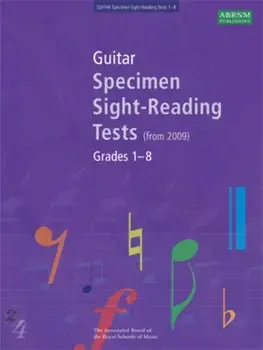 Guitar Specimen Sight-Reading Tests, Grades 1-8, Sheet Map/***
