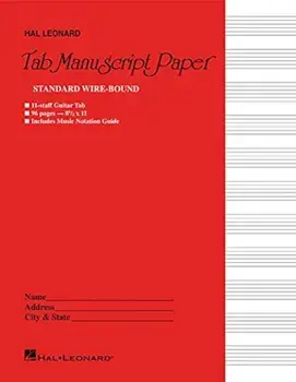 Guitar Tablature Manuscript Paper - Wire-Bound: Manuscript Paper, Paperback/Hal Leonard Corp