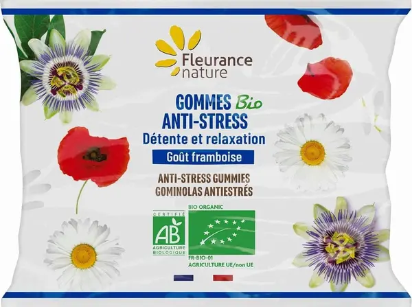 Gumă de mestecat bio anti-stres, 30 g, Fleurance Nature