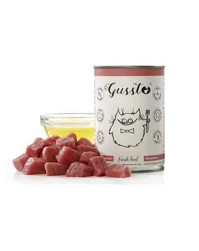 GUSSTO Cat Fresh Beef set hrana umeda cu vita 6x400 g pisici