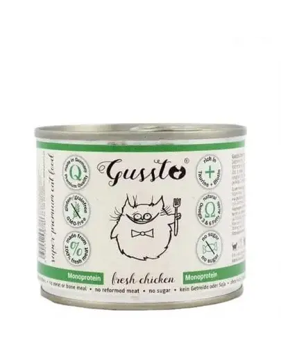 GUSSTO Cat Fresh Chicken CARNE PROASPĂTĂ DE PUI 200 g