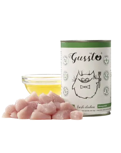 GUSSTO Cat Fresh Chicken cu pui 400 gr