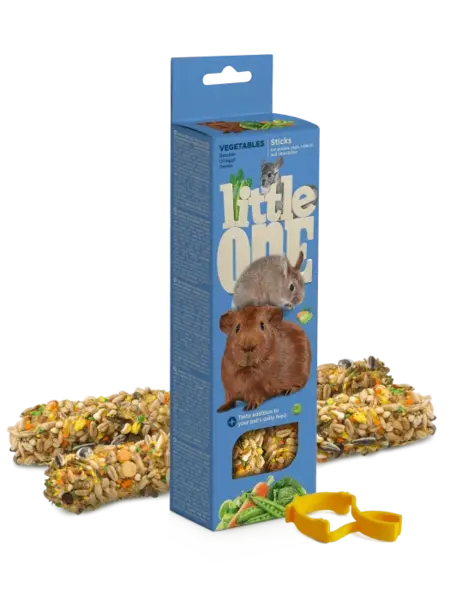 Gustare cu legume pentru rozatoare Little One, 2 x 60g