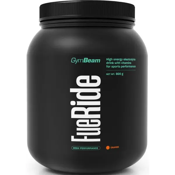 GymBeam FueRide băutură izotonică rehidratantă în pulbere aroma Orange 800 g