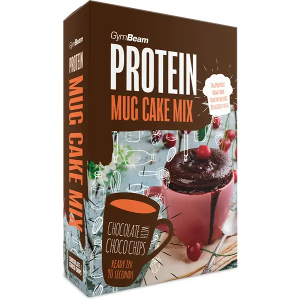 GymBeam Protein Mug Cake Mix amestec pentru prepararea mug cake cu proteine aroma Chocolate & Choco Chips 500 g