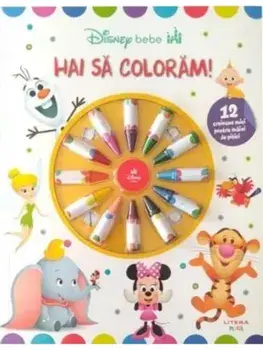 Hai sa coloram! 12 creioane mici pentru maini de pitici. Disney Bebe/***