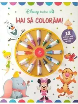 Hai sa coloram! 12 creioane mici pentru maini de pitici. Disney Bebe/***