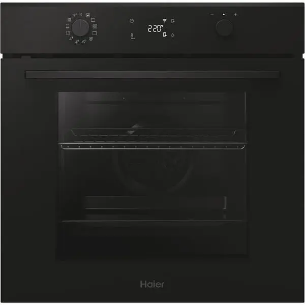 HAIER Cuptor incorporabil HAIER H6 ID23B3HTB, 78 l, 12 functii, Clasa A++, Grill, Wi-Fi + hOn, Negru