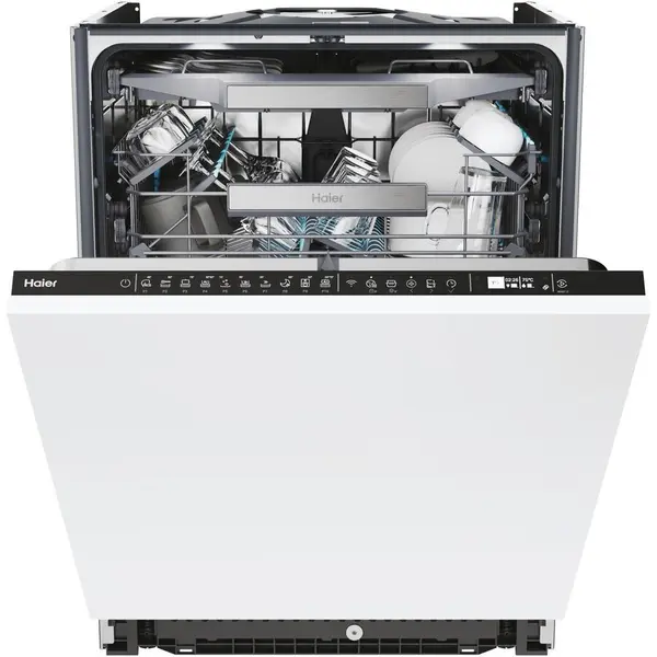HAIER Masina de spalat vase incorporabila Haier XI 6B0M3PDB, 16 seturi, 10 programe, Motor Inverter, WiFi, Deschidere automata usa, Senzor incarcare, Senzor grad murdarie, Clasa B, 60 cm, Alb