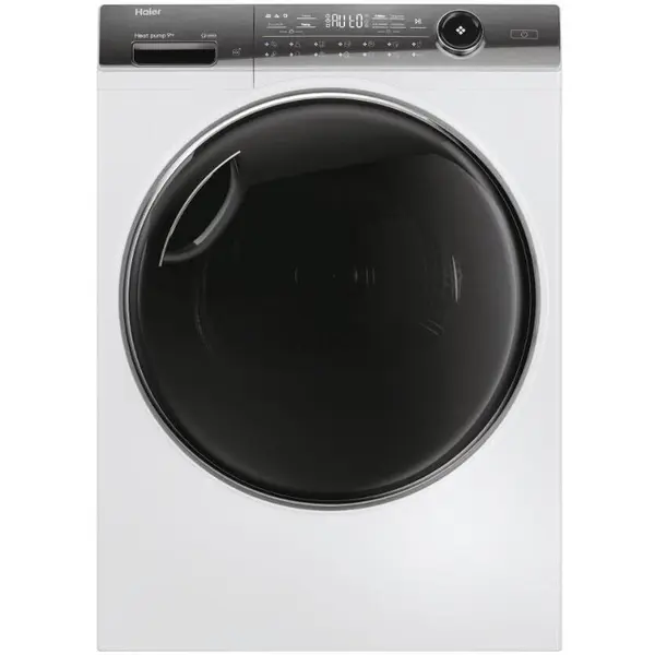 HAIER Uscator de rufe Haier HD90-A3979NU1-S, clasa C, Pompa de caldura, Motor Inverter, 9 kg, i-Refresh, Dry Sensor, Drum Light, Alb
