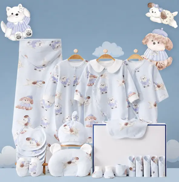 Hăinuțe Cadou Bebe Set Albastru 22 Piese Angel - 3-6 luni