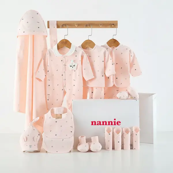 Hăinuțe Cadou Bebe Set Roz 18 Piese Little Baby - 3-6 luni