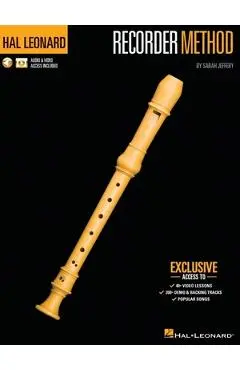 Hal Leonard Recorder Method by Sarah Jeffery - Book with 200+ Audio Demo & Backing Tracks & 40+ Video Lessons Included - Sarah Jeffery