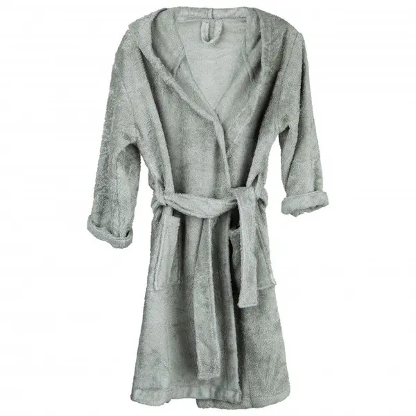 Halat de baie frotir din bambus pentru copii 8-10 ani Whisper Green