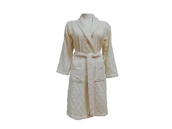 Halat de Baie Jacquard Velour, Pentru Ea, Clerica Cream
