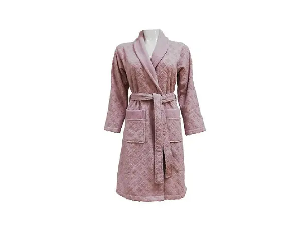 Halat de Baie Jacquard Velour, Unisex, Clerica Hazelnut