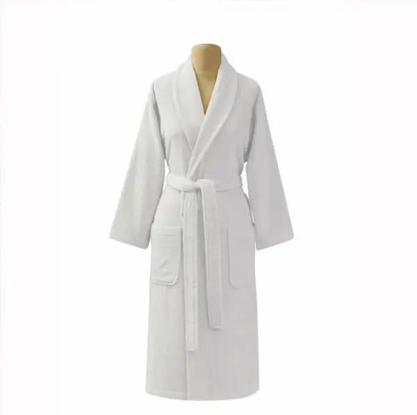 Halat de Baie, Unisex, Tac Alb, 500gr / mp, L (Bumbac 100%)