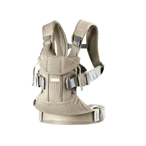 Ham anatomic BabyBjorn, cu pozitii multiple de purtare One AIR, Greige, 3D Mesh