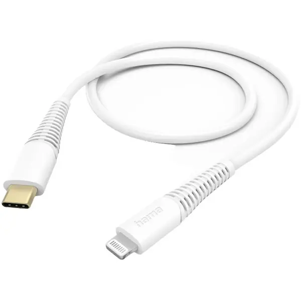 Hama Cablu Hama USB-C - Lightning, 1,5m alb