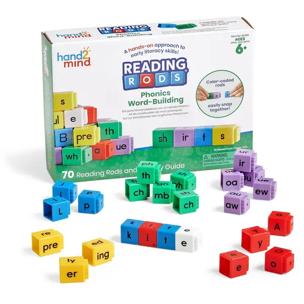 Hand2Mind Cuburi Reading Rods® - Elemente de fonetica