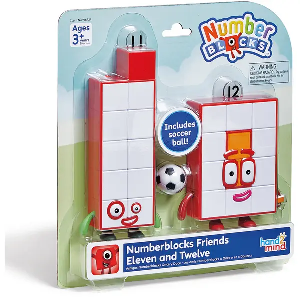 Hand2Mind Jucarie de rol Hand2Mind Numberblocks Friends Eleven and Twelve Figure Pack, Multicolor, Plastic, Varsta 3-5 ani