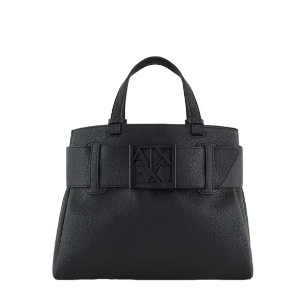Handbag with maxi ax logo black