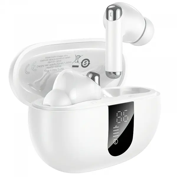 Handsfree Bluetooth HOCO EQ26, TWS, ANC, Alb