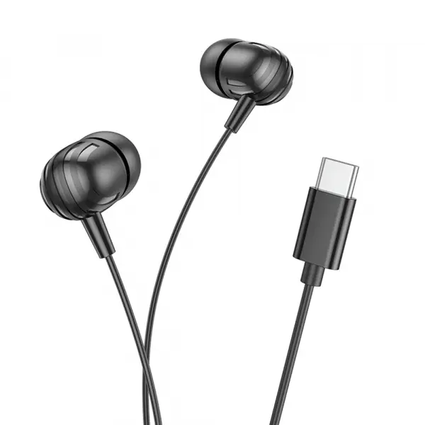 Handsfree USB-C Borofone BM77 Delicious, Negru