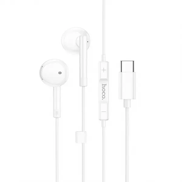 Handsfree USB-C HOCO M95, Alb