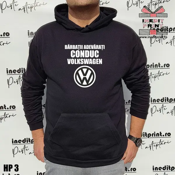 Hanorac Barbatii adevarati conduc Volkswagen HP3 L, Gri