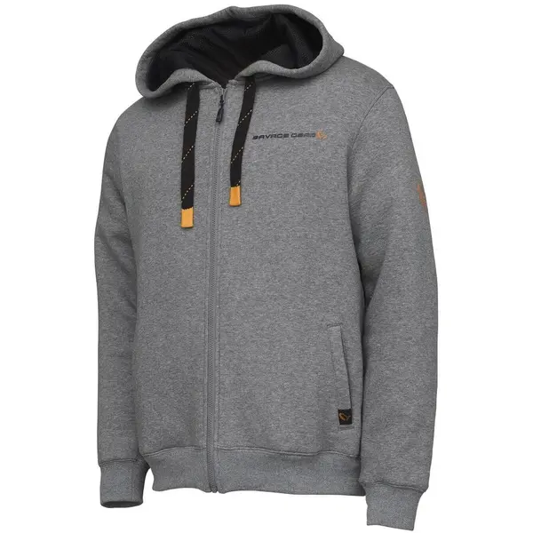 Hanorac Classic Zip Gri Melange Marime L