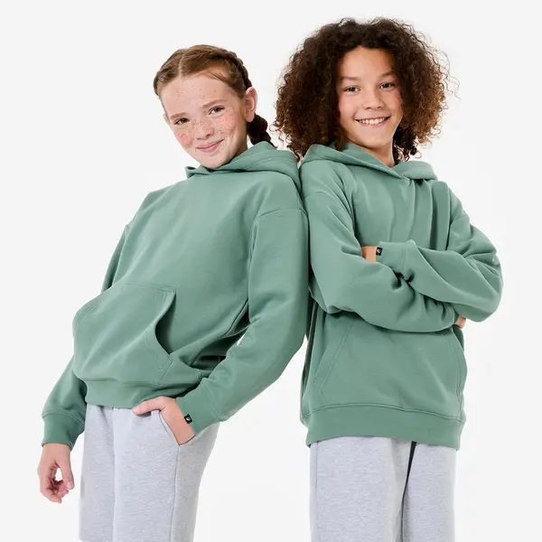 Hanorac cu glugă oversize Verde Copii