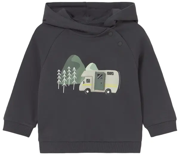 Hanorac cu mâneci lungi Mayoral - Motive de camping, gri, 12 luni