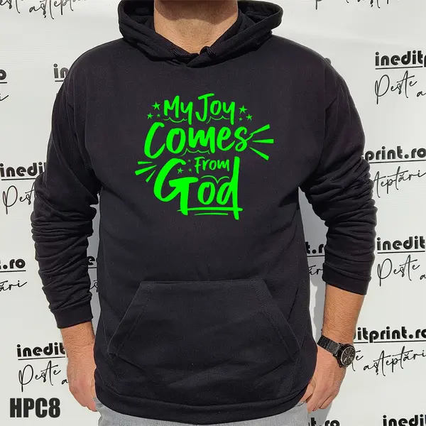 Hanorac My joy comes from God HPC8 7-8 ani, Gri