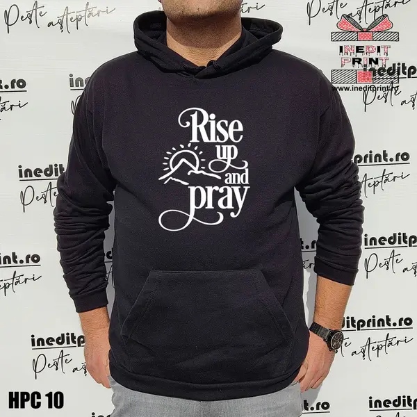 Hanorac Rise up and pray HPC10 M, Negru