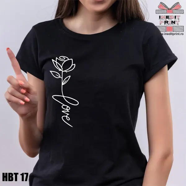Hanorac, Tricou sau Bluza HBT17 XS, Tricou damă negru slim