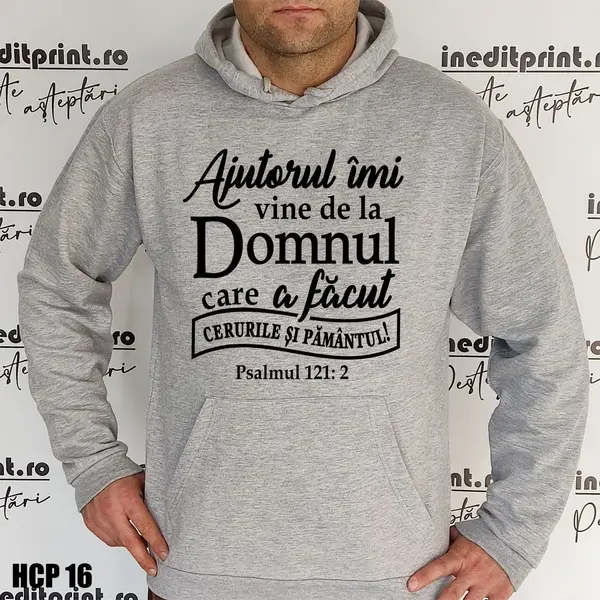 Hanorac Verset Psalmul 121:2 HPC16 2XL, Negru