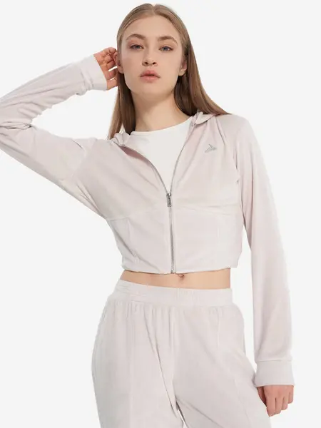 Hanorac W D Velour Corset Sportlux Full Zip