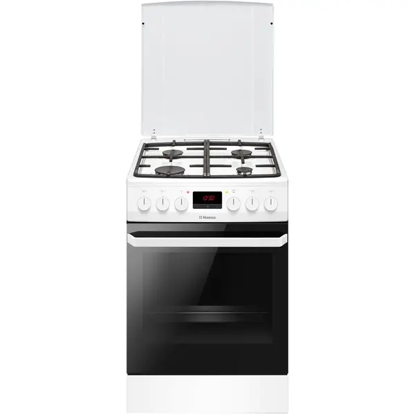 hansa Aragaz Hansa FCMW582109, 4 arzatoare, Mixt, Aprindere electrica, Grill, Clasa A, 50 cm, Alb