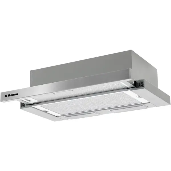 hansa Hota incorporabila telescopica Hansa OTS6251IH, Putere de absorbtie 429 m3/h, 2 motoare, 60 cm, Inox