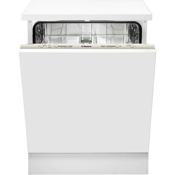 hansa Masina de spalat vase incorporabila Hansa ZIM634B, 60 cm, 12 seturi, 4 programe, 2 sertare, Clasa A++, ECO, Dedurizare, HalfLoad, Alb