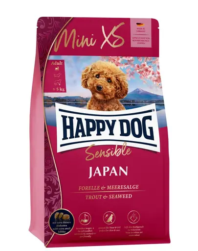 HAPPY DOG MiniXS Japan Hrana uscata pentru caini adulti de talie foarte mica 1,3 kg