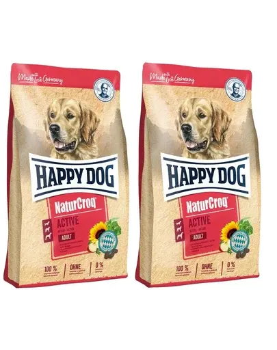 HAPPY DOG NaturCroq Active Adult 30 kg (2x15 kg) hrana caini adulti cu activitate fizica crescuta